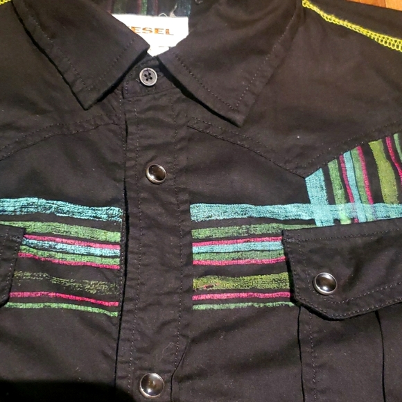 Diesel SS Button Up Shirt and Belt Combo - Picture 5 of 12